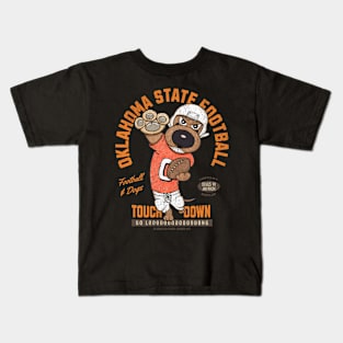 Cute Funny Cartoon Doxie Dachshund Football Player Kids T-Shirt